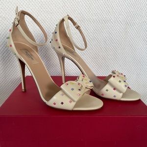 Valentino Garavani Rainbow Rockstud Bow Sandals